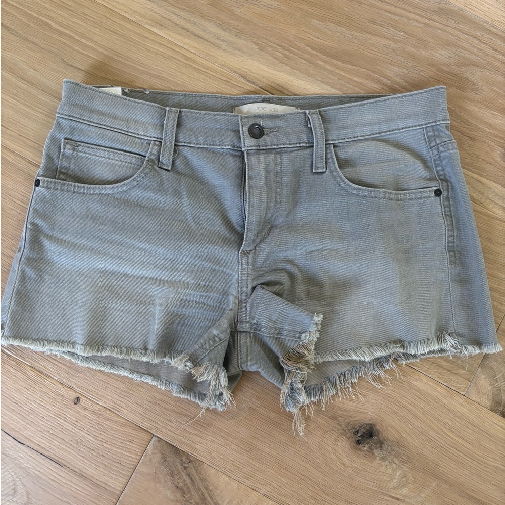 Joe's Jeans Gray Jean Shorts Frayed Hem Casual